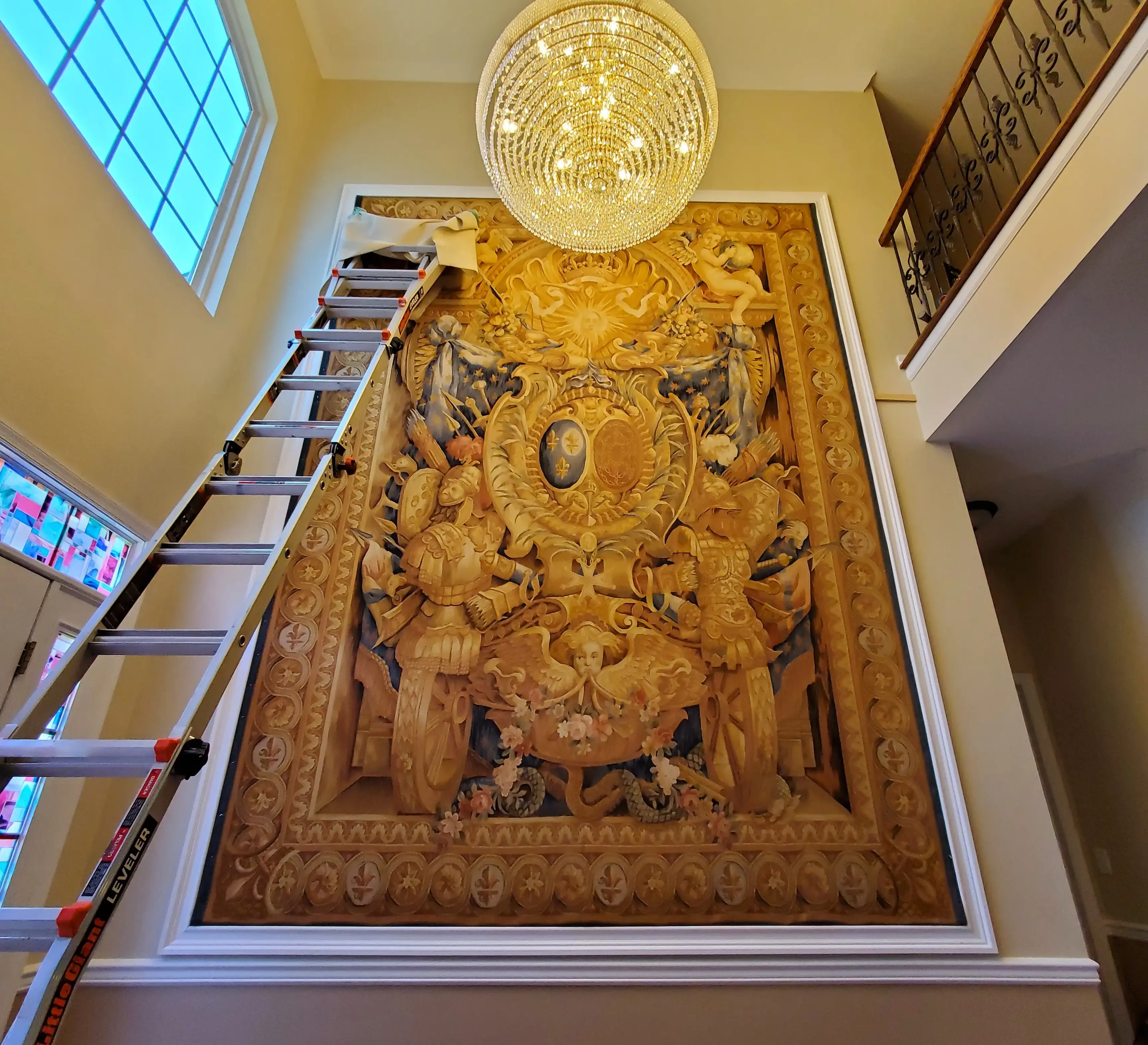 High-Wall Heavy Artwork Setup in Saddle River NJ